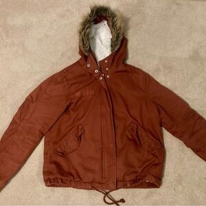 Charlotte Russe hooded bomber jacket